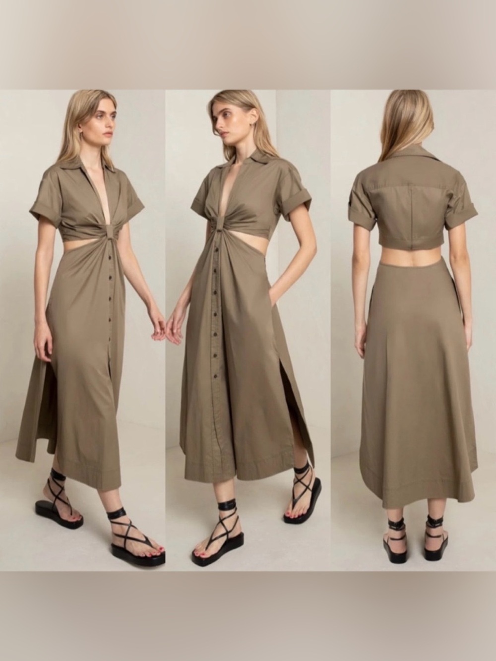 A.L.C Georgia Cut out Shirt Dress